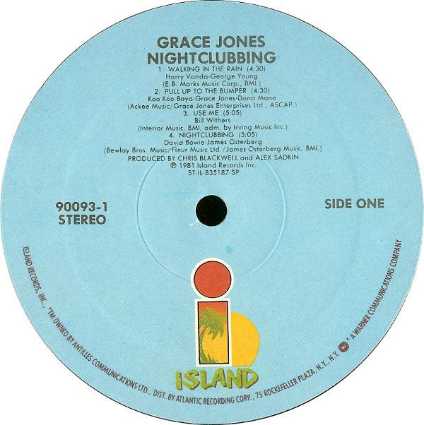 Grace Jones : Nightclubbing (LP, Album, RE, Blu)