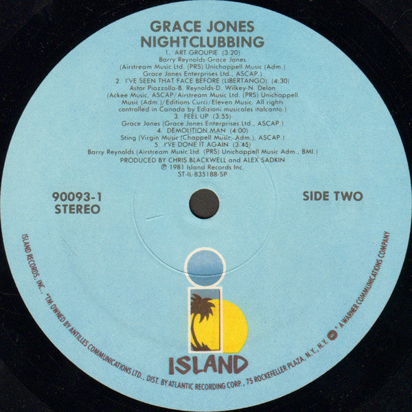 Grace Jones : Nightclubbing (LP, Album, RE, Blu)