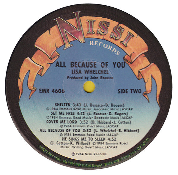 Lisa Whelchel : All Because Of You (LP, Album)