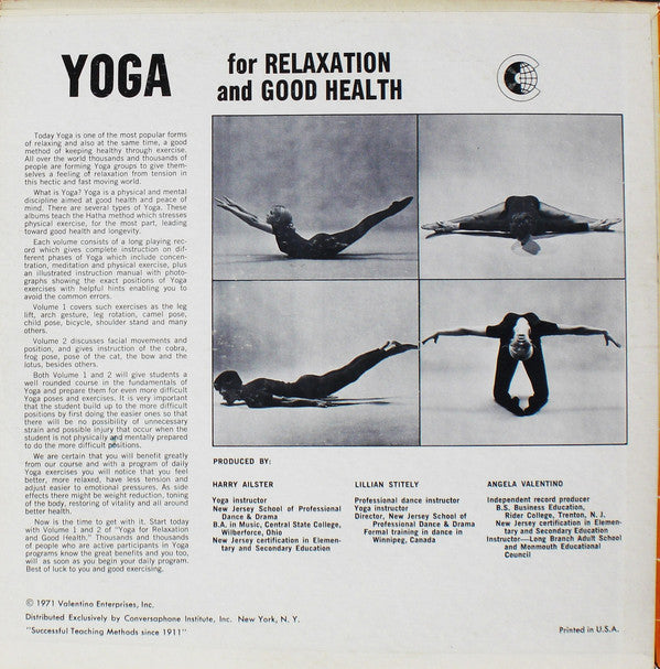 No Artist : Yoga Instructions For Relaxation And Good Health: Volume 2 (LP, Album)