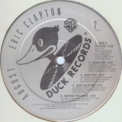 Eric Clapton : August (LP, Album, Gat)