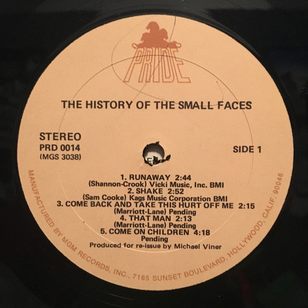 Small Faces : The History Of Small Faces (LP, Comp)