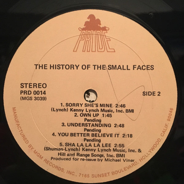 Small Faces : The History Of Small Faces (LP, Comp)