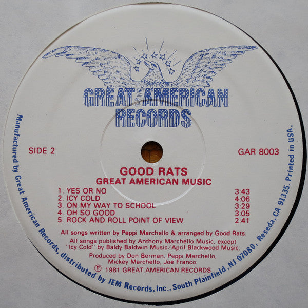 Good Rats : Great American Music (LP, Album)