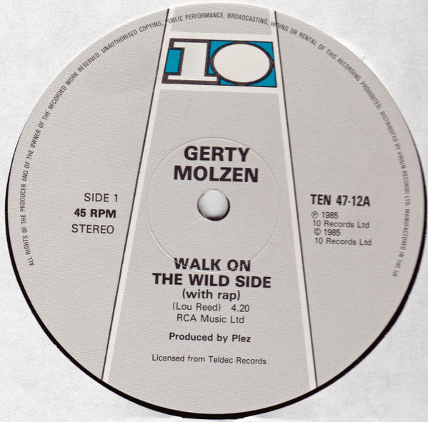 Gerty Molzen : Walk On The Wild Side (12")