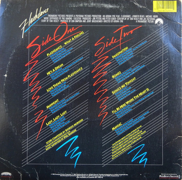 Various : Flashdance (Original Soundtrack From The Motion Picture) (LP, Album, 53 )