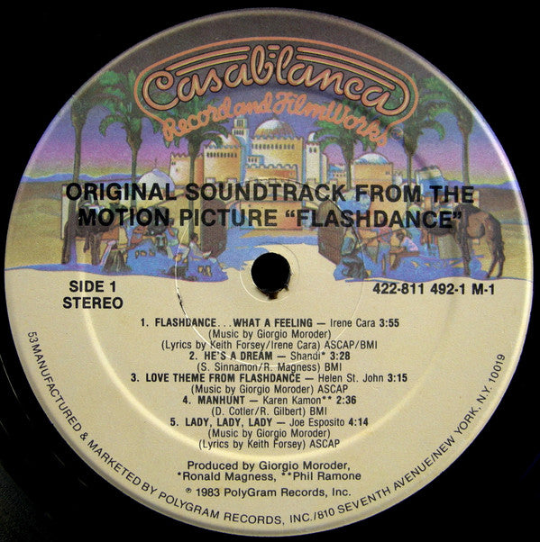 Various : Flashdance (Original Soundtrack From The Motion Picture) (LP, Album, 53 )