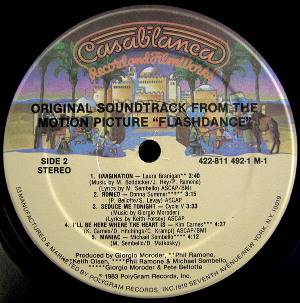 Various : Flashdance (Original Soundtrack From The Motion Picture) (LP, Album, 53 )