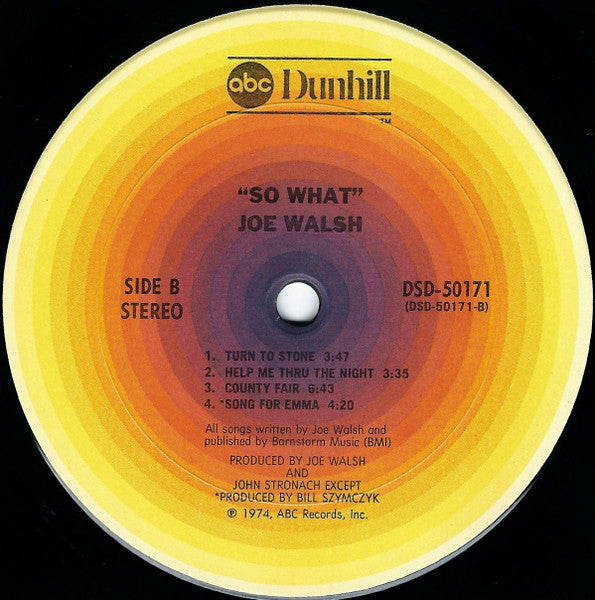 Joe Walsh : So What (LP, Album, Emb)