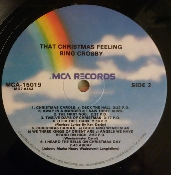Bing Crosby : That Christmas Feeling (LP, Album, RE, Blu)