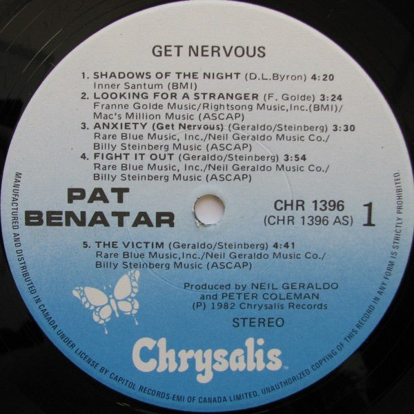 Pat Benatar : Get Nervous (LP, Album)