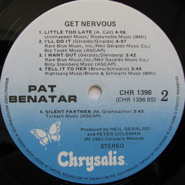 Pat Benatar : Get Nervous (LP, Album)