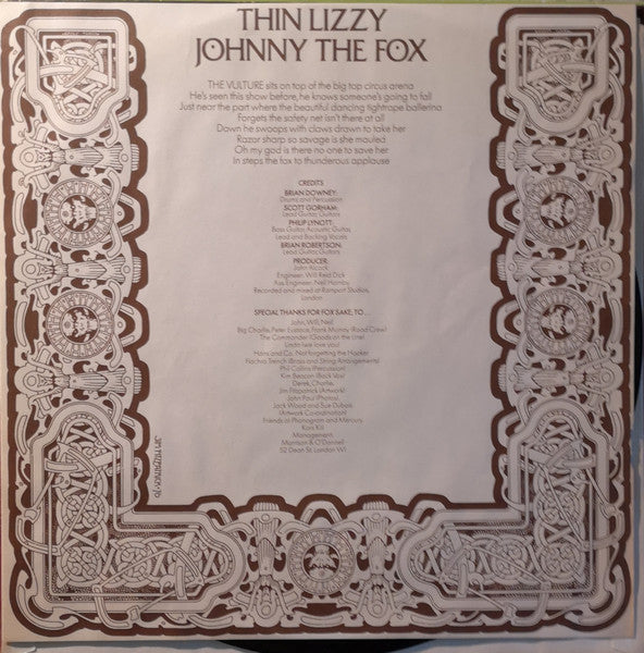 Thin Lizzy : Johnny The Fox (LP, Album)