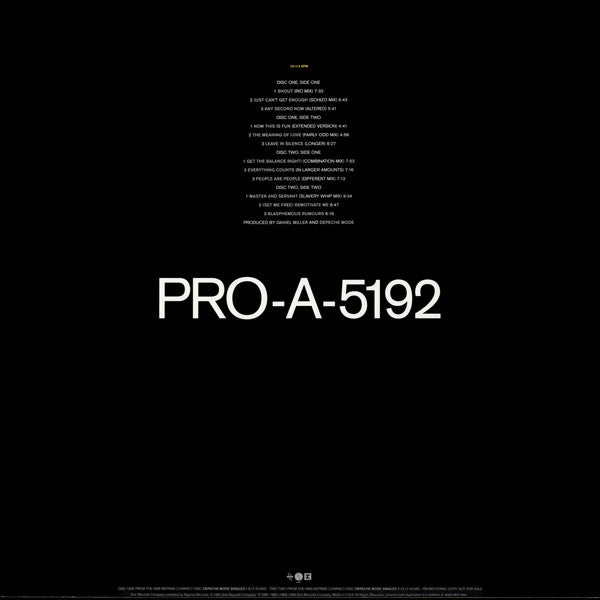 Depeche Mode : PRO-A-5192 Selections From The Commercially Available Limited Edition Box Sets One And Two (2xLP, Comp, Promo, Smplr)