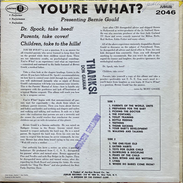 Bernie Gould : You're What? (LP, Mono)
