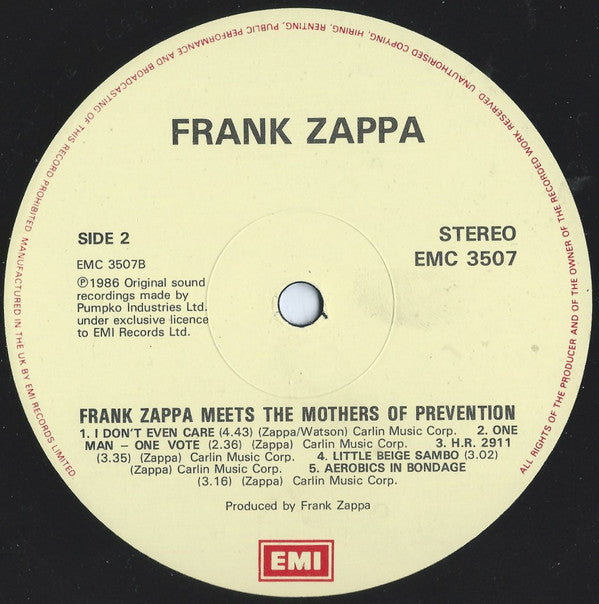 Frank Zappa : Frank Zappa Meets The Mothers Of Prevention (European Version) (LP, Album)