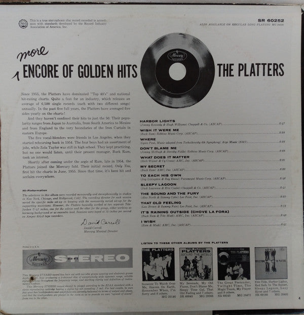 The Platters : More Encore Of Golden Hits (LP, Comp)