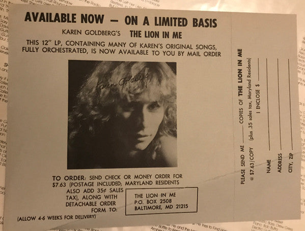 Karen Goldberg : The Lion In Me (LP)