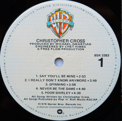 Christopher Cross : Christopher Cross (LP, Album, Win)