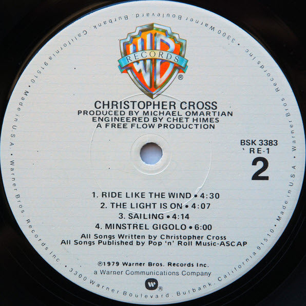 Christopher Cross : Christopher Cross (LP, Album, Win)