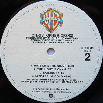 Christopher Cross : Christopher Cross (LP, Album, Win)
