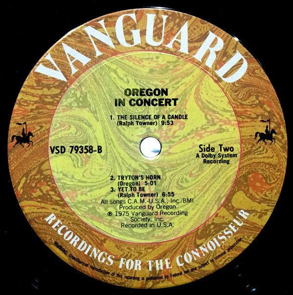 Oregon : In Concert (LP, Album, RE, Pit)