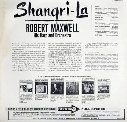 Robert Maxwell, His Harp And Orchestra : Shangri-La (LP, Album)