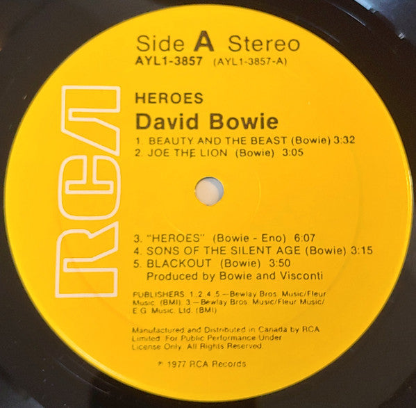 David Bowie : "Heroes" (LP, Album)