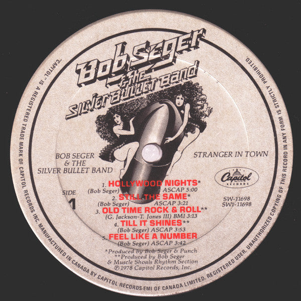 Bob Seger & The Silver Bullet Band* : Stranger In Town (LP, Album)
