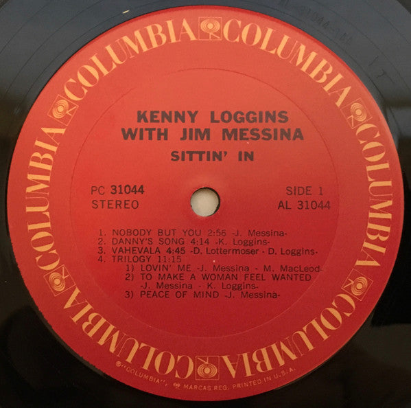 Kenny Loggins With Jim Messina* : Sittin' In (LP, Album, RE,  Te)