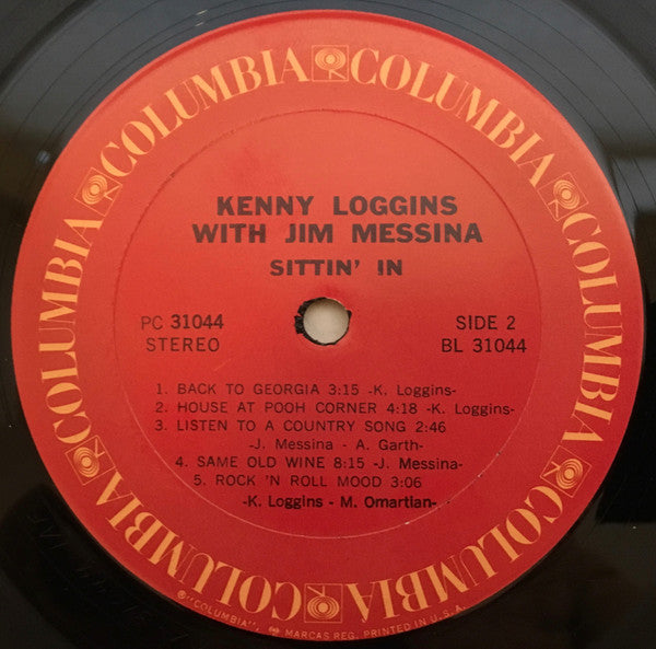 Kenny Loggins With Jim Messina* : Sittin' In (LP, Album, RE,  Te)
