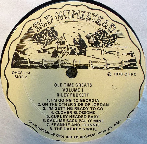 Riley Puckett : Old Time Greats - Volume 1 (LP, Comp)