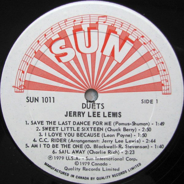 Jerry Lee Lewis And Friends : Duets (LP, Album, Mono)