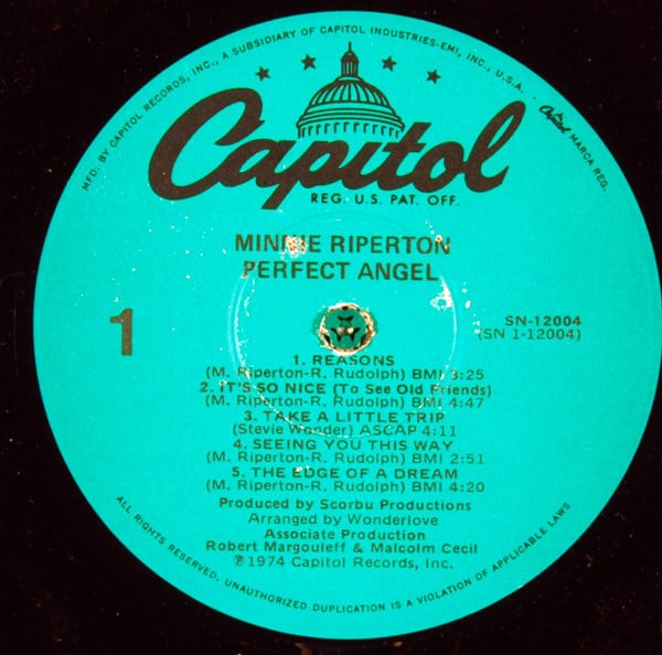 Minnie Riperton : Perfect Angel (LP, Album, RE)