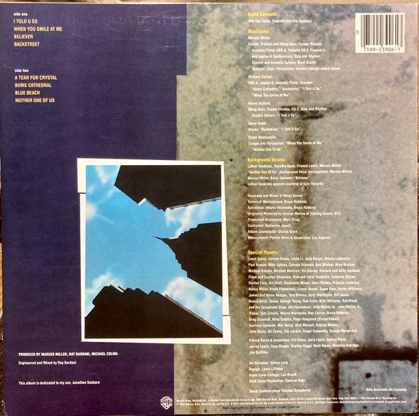 David Sanborn : Backstreet (LP, Album, Club, Car)