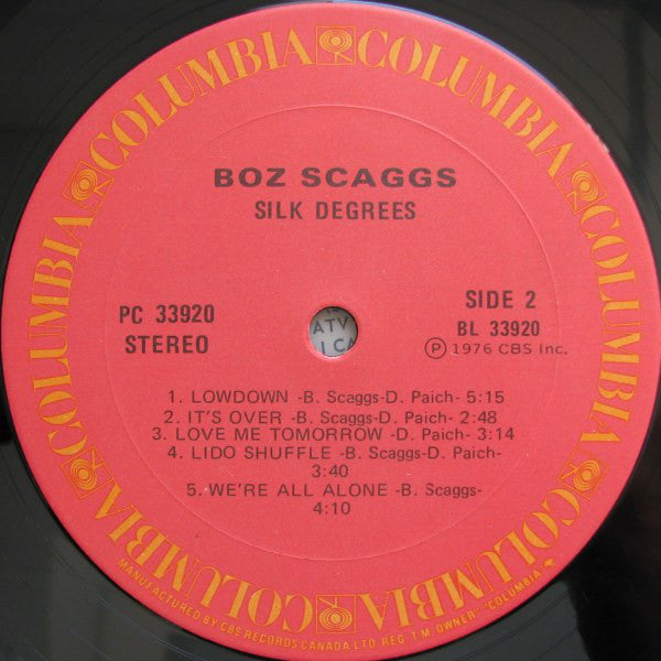 Boz Scaggs : Silk Degrees (LP, Album, RE)