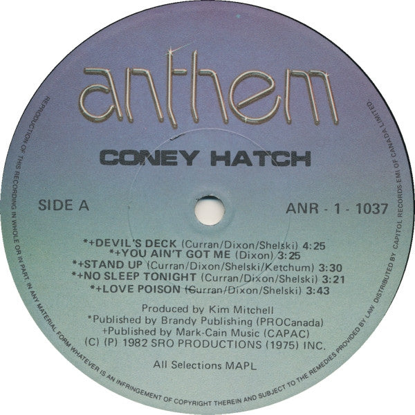 Coney Hatch : Coney Hatch (LP, Album)