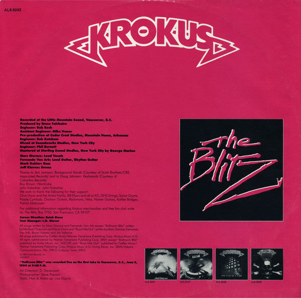 Krokus : The Blitz (LP, Album)