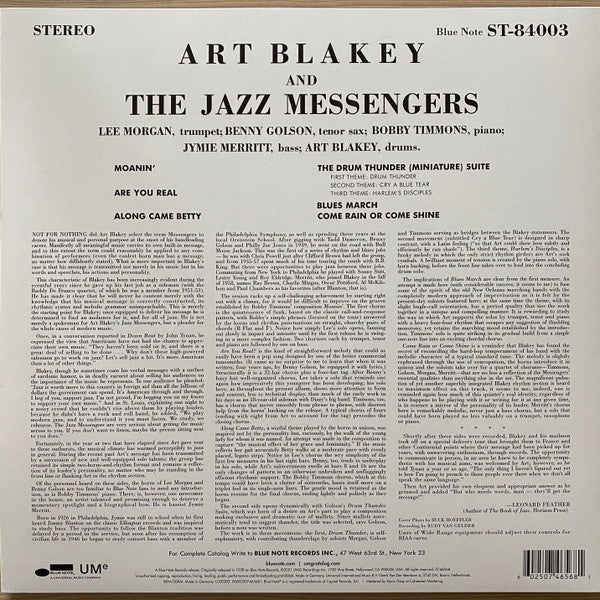 Art Blakey And The Jazz Messengers* : Moanin' (LP, Album, RE, 180)