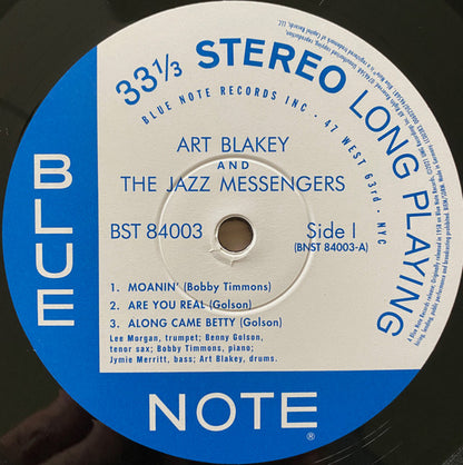 Art Blakey And The Jazz Messengers* : Moanin' (LP, Album, RE, 180)
