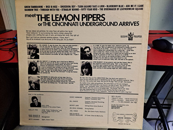 The Lemon Pipers : Green Tambourine (LP, Album, San)