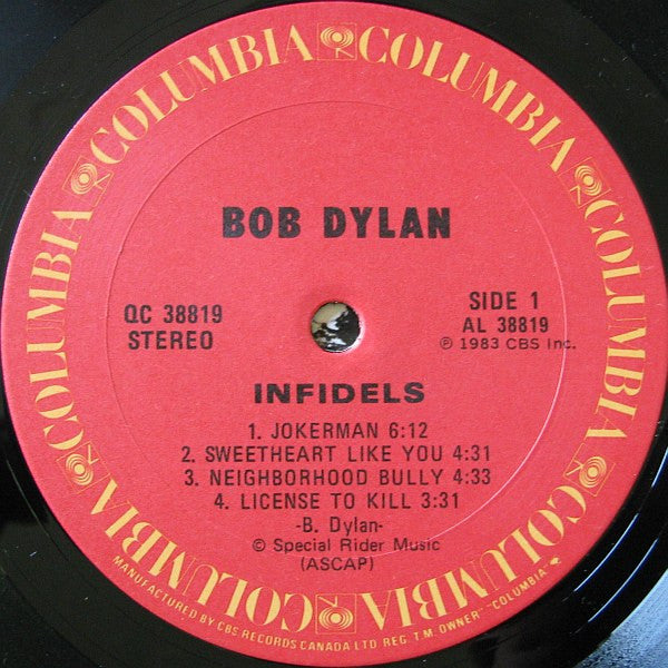 Bob Dylan : Infidels (LP, Album)