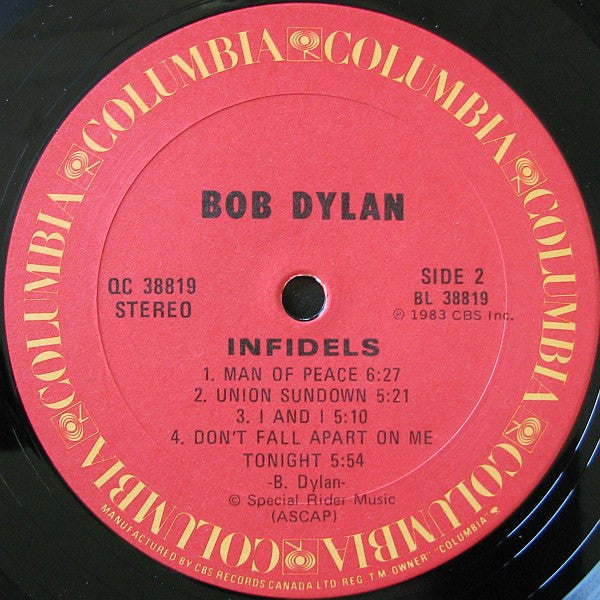 Bob Dylan : Infidels (LP, Album)