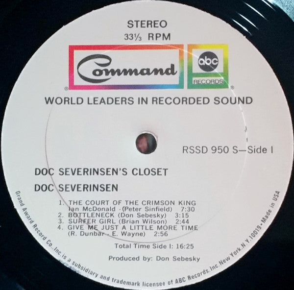 Doc Severinsen : Doc Severinsen's Closet (LP, Album)