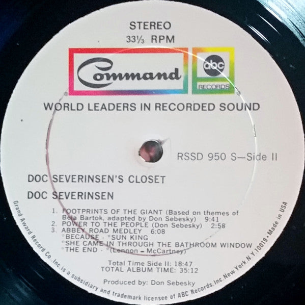 Doc Severinsen : Doc Severinsen's Closet (LP, Album)