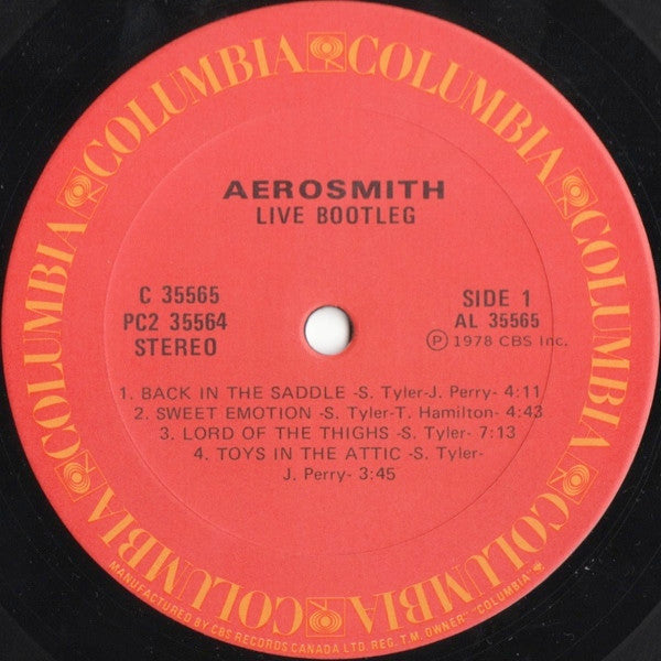 Aerosmith : Live! Bootleg (2xLP, Album, Gat)