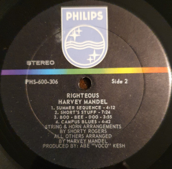 Harvey Mandel : Righteous (LP, Album)