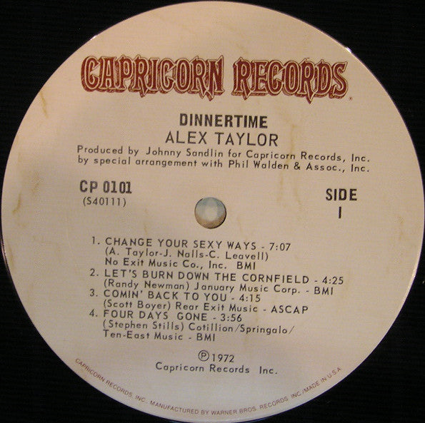 Alex Taylor (4) : Dinnertime (LP, Album, Pit)