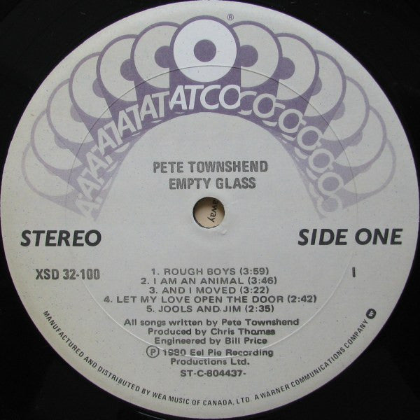 Pete Townshend : Empty Glass (LP, Album)