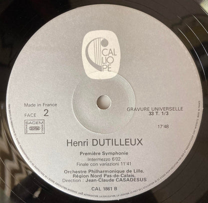 Henri Dutilleux - Orchestre Philharmonique de Lille* , Direction: Jean-Claude Casadesus : Première Symphonie (LP, Album)